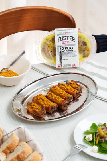 Costillas con mostaza